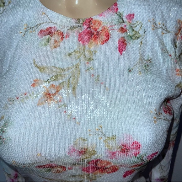 Amanda Uprichard X Revolve Ayla Mini Dress Sz S Small Sequin Floral Long Sleeve - Picture 3 of 7